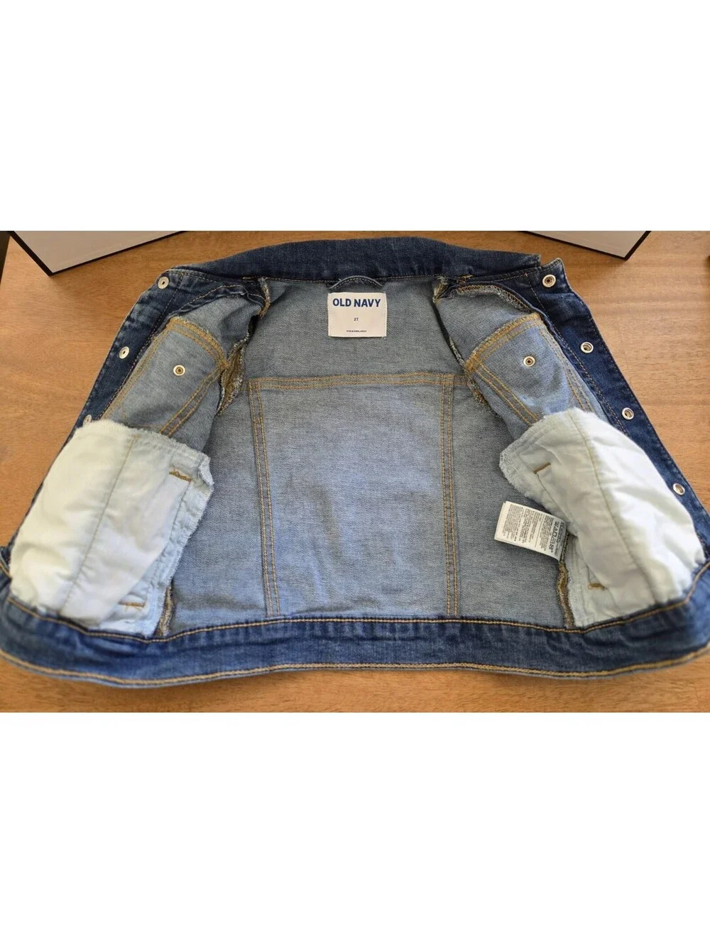 Old Navy Toddler Girls Denim Jean Jacket Size 2T Blue Button Front Stretch